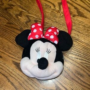 Minnie Mouse girls crossbody zippered plush purse